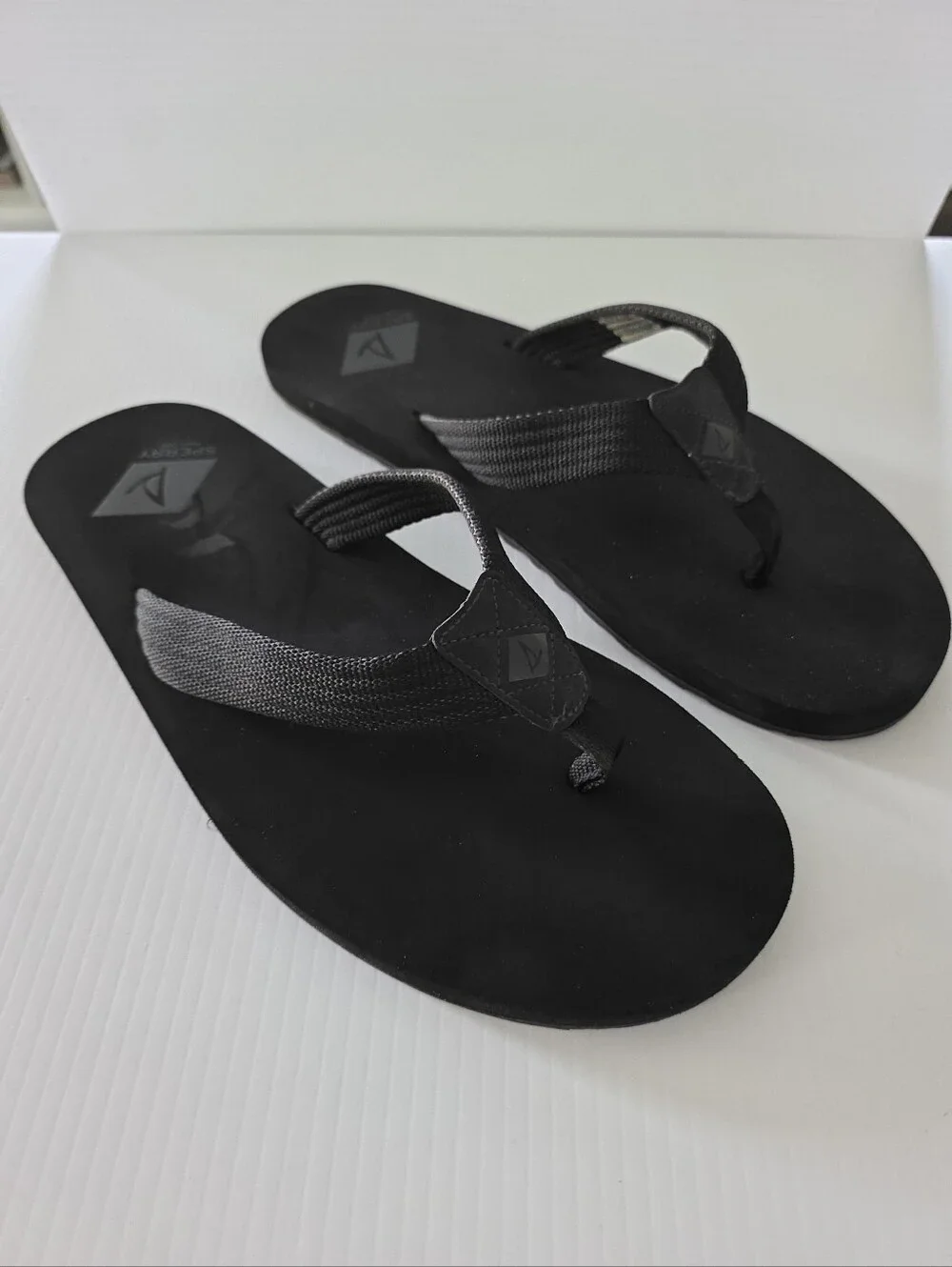 Sperry Men's Black Flip Flop Sandals Size 12M Waterproof